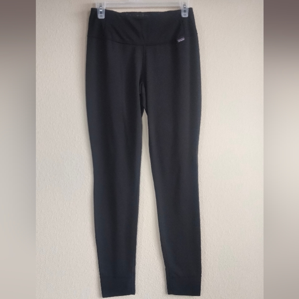 Patagonia size S Midweight Capilene Baselayer black Leggings with elastic band